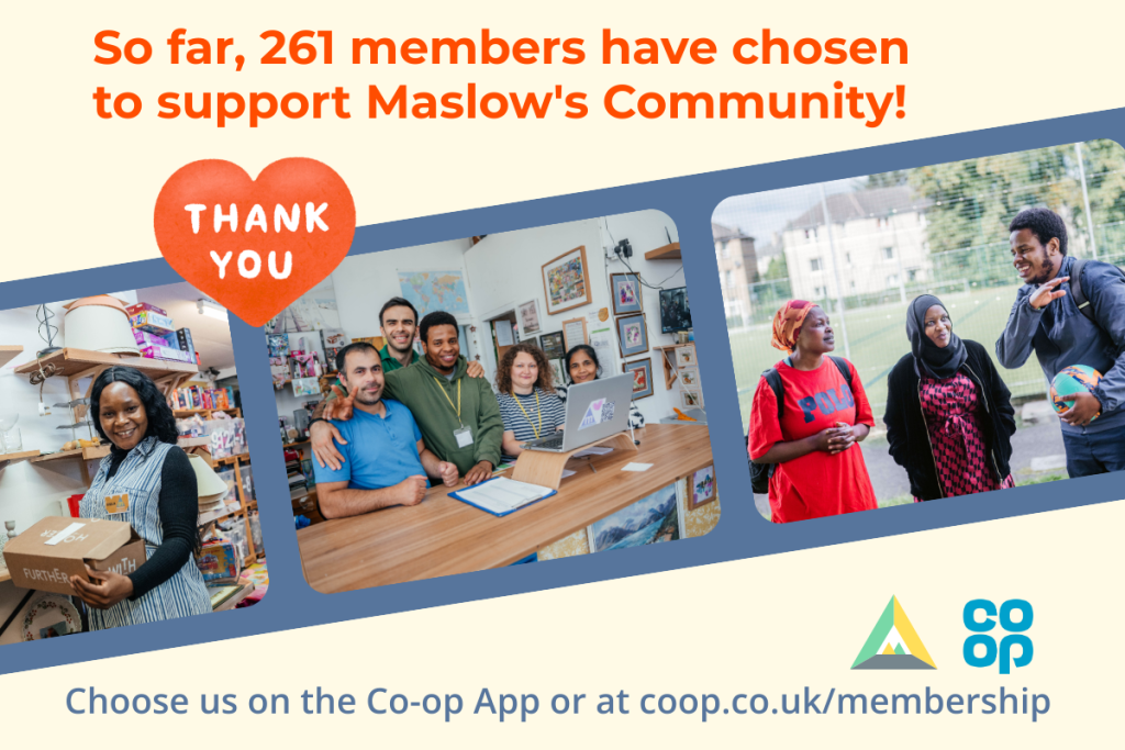 Maslow’s Community Selected for the Co-op Local Community Fund
